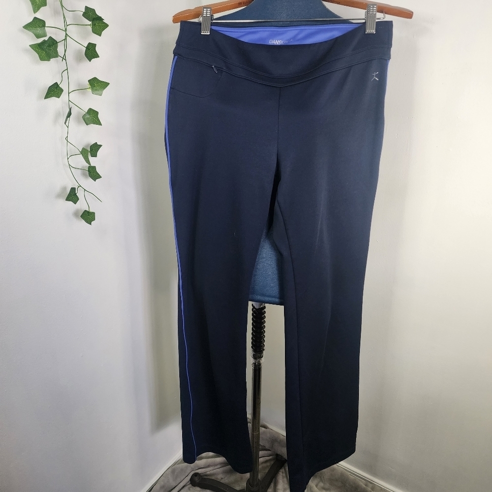 Danskin Navy Blue Straight leg Yoga Athletic Pants